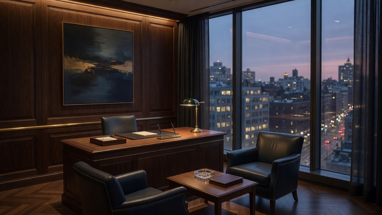 Private client office overlooking the city